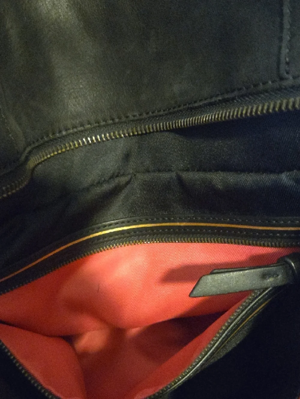 The Sak Collective Salinas Triple Compartment Black Leather Double Handle - Picture 8 of 12